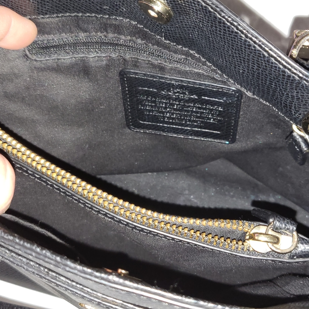 Coach small navy satchel - Picture 5 of 6